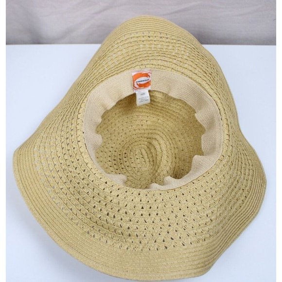 Big Sun Hat One Size Beige Solid Straw - Picture 5 of 7